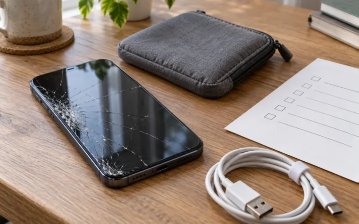 Before a phone repair: data, paperwork and collection checks